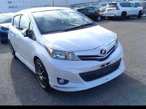 White Toyota Vitz bought in Japan